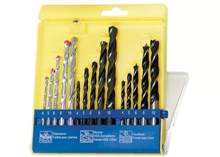 Набор сверл по бетону металлу дереву 4-5-6-8-10 мм 15 шт пластиковый бокс SPARTA 725085 купить в Уфе