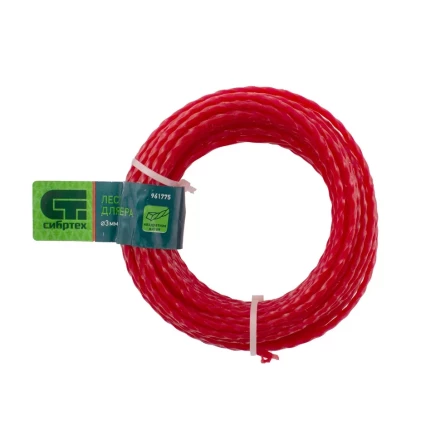 Леска для триммера квадратная витая, 3,0 мм х 10 м, Россия Сибртех 961775 купить в Уфе