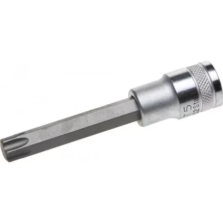 Торцовая бита-головка KRAFTOOL &quot;INDUSTRIE QUALITAT&quot;, удлиненная, материал S2, TORX, сатинированная, 1/2&quot;, Т55 27906-55_z01 купить в Уфе