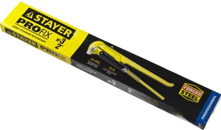 Ключ трубный STAYER &quot;PROFI&quot; рычажный, кованый, прямые губки, № 3, 2&quot; 27311-3 купить в Уфе