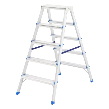 Стремянка двусторонняя 5 ступеней , алюминиевая Сибртех Россия 97925 купить в Уфе