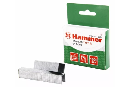 Скобы для степлера HAMMER 215-003 14мм, тип 53, 1000 шт. купить в Уфе