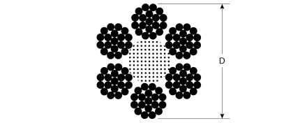 ЗУБР DIN 3060, свивка 6 х 19 + IWR, 10 мм, L 60 м, грузоподъемный стальной трос, Профессионал (30415-10) купить в Уфе