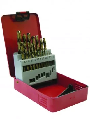 Набор сверл д/мет.Р6М5  19шт.в мет.футляре 1/20 25219 купить в Уфе