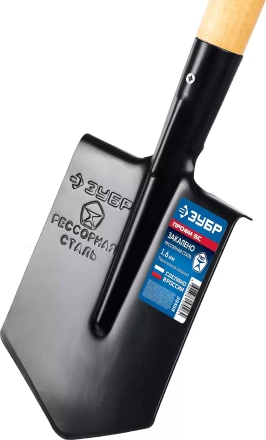 ЗУБР ПРОФИ-5С, 150х185х510мм, полотно рессорная сталь 1.6мм закалено, дерев. черенок высш. сорт, туристическая лопата, ПРОФЕССИОНАЛ (39458) купить в Уфе