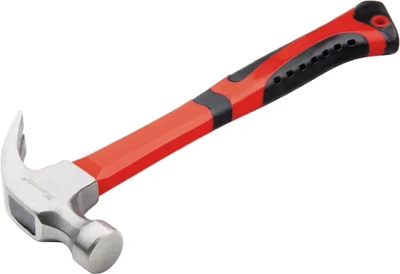 Молоток-гвоздодер 450 г боек 27 мм фибергласовая обрезиненная рукоятка MATRIX 10450 купить в Уфе