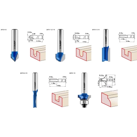 ЗУБР 5 шт, набор профильных фрез по дереву, Профессионал (28795-H5) купить в Уфе