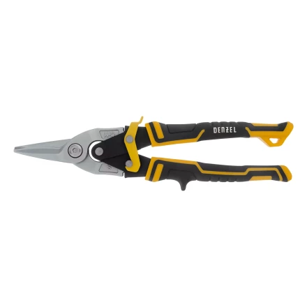 Ножницы по металлу Denzel 78370, 270 мм, прямой рез, сталь-CrMo, трехкомпонентные рукоятки купить в Уфе