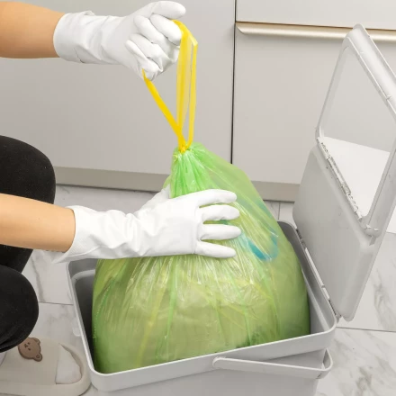 Пакеты для мусора с завязками 35 л x 15 шт., зеленые, Home Palisad 927175 купить в Уфе