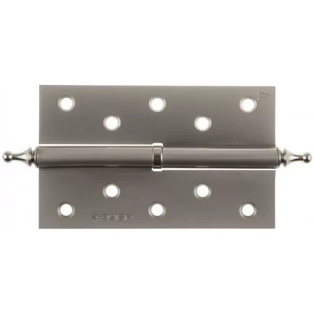 Петля дверная разъемная ЗУБР &quot;ЭКСПЕРТ&quot;, 1 подшипник, цвет мат. никель (PN), левая, с крепежом, 125х75х2,5мм,2шт 37605-125-4L купить в Уфе