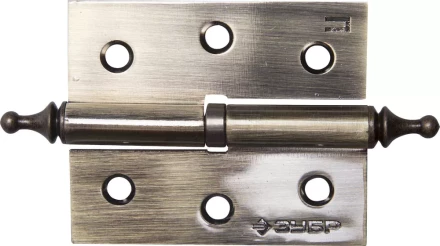 Петля дверная разъемная ЗУБР "ЭКСПЕРТ", 1 подшипник, цвет ст. латунь (AB), правая, с крепежом, 75х63х2,5мм,2шт 37605-075-5R купить в Уфе