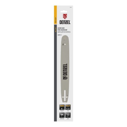 Шина для бензопилы DGS-4516P, длина 40 см (16&quot;), шаг 0,325&quot;, паз 1,5 мм, 64 звена Denzel купить в Уфе