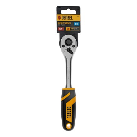 Ключ-трещотка 3/8&quot; Denzel 14032, 90 зубьев, с быстрым сбросом, CrV купить в Уфе