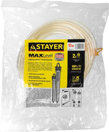 Гидроуровень STAYER &quot;MASTER&quot; с усиленной измерительной колбой большого размера, d 6мм, 10м 579437 купить в Уфе