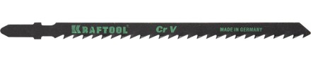 Полотна KRAFTOOL, T244D, для эл/лобзика, Cr-V, по дереву, ДВП, ДСП, фигурный рез, EU-хвост., шаг 4мм, 75мм, 2шт 159523-4 купить в Уфе