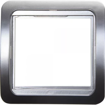 Панель СВЕТОЗАР &quot;ГАММА&quot; накладная, цвет светло-серый металлик, 1 гнездо SV-54145-SM купить в Уфе