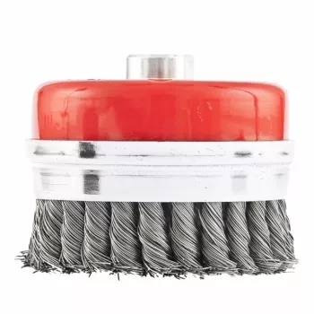 Щетка для УШМ Heavy Duty, 100 мм, М14, &quot;чашка&quot;, крученая металлическая проволока  MATRIX 74672 купить в Уфе
