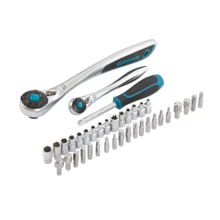 Набор инструментов 101 предмет, 120 зубьев, CrV, 1/4&quot;, 1/2&quot; Gross 14151 купить в Уфе