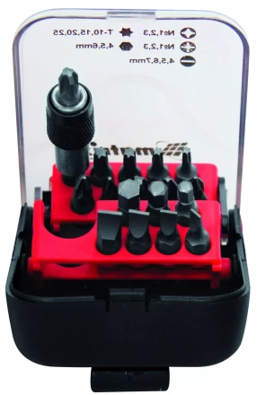 Набор бит, адаптер для бит, сталь S2, 18 предм., в пласт. боксе  MATRIX MASTER 11316 купить в Уфе