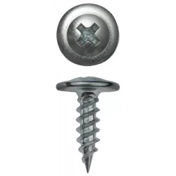 Саморезы ЗУБР с прессшайбой по листовому металлу до 0,9мм, PH2, 4,2х16мм, ТФ6, 18шт 4-300196-42-016