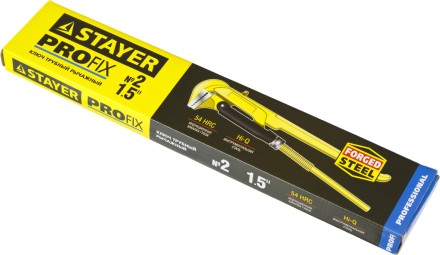 Ключ трубный STAYER &quot;PROFI&quot; рычажный, кованый, прямые губки№ 2, 1.5&quot; 27311-2 купить в Уфе