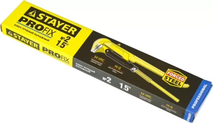 Ключ трубный STAYER &quot;PROFI&quot; рычажный, кованый, прямые губки№ 2, 1.5&quot; 27311-2 купить в Уфе