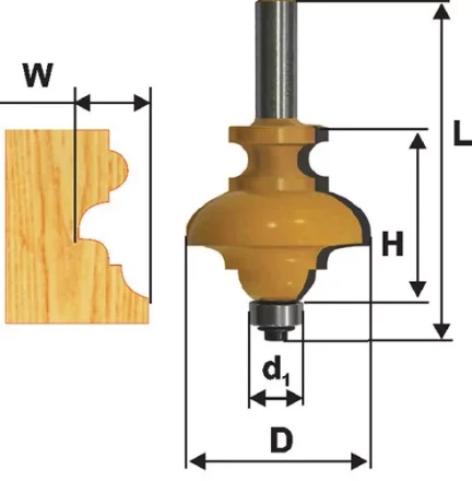 Фреза кромочная фигурная мультипрофиль хв 12мм 10571 купить в Уфе