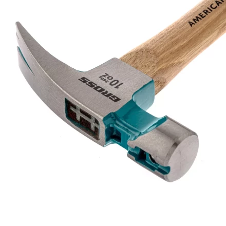 Молоток-гвоздодер с магнитом GROSS AMERICAN HICKORY 280 г угол 75 обрезиненная рукоятка 10417 купить в Уфе
