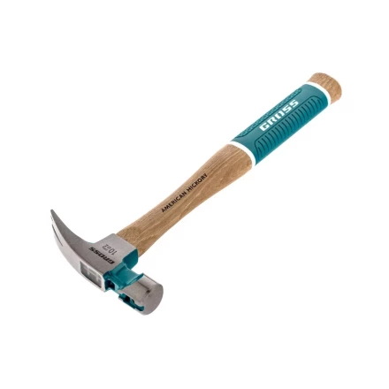 Молоток-гвоздодер с магнитом GROSS AMERICAN HICKORY 280 г угол 75 обрезиненная рукоятка 10417 купить в Уфе