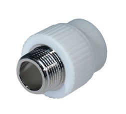 Муфта комб. PP-R НР 25мм х 3/4 белая (25/100) 45274