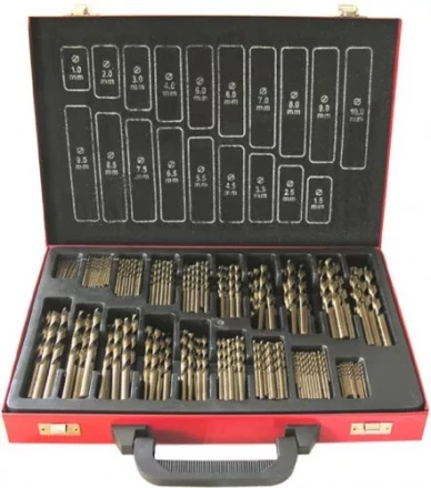 Набор сверл д/мет.Р6М5  375шт.(1-10мм) 1/4 25271 купить в Уфе