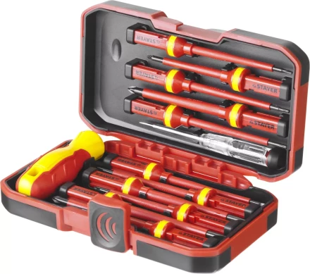 Набор STAYER &quot;PROFI&quot;: Отвертки диэлектрические до 1000В, 13 предметов 25146-H13 купить в Уфе