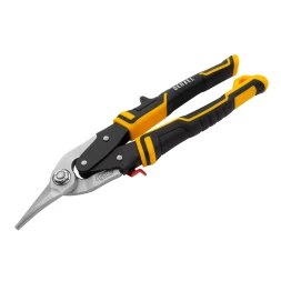 Ножницы по металлу Denzel, 270 мм, прямой и левый рез, сталь-СrMo, трехкомпонентные рукоятки, 78372