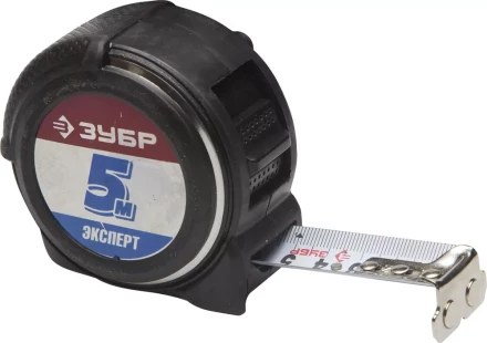 Рулетка ЗУБР &quot;ЭКСПЕРТ&quot; &quot;АНТЕЙ&quot;, металлический обрезиненный корпус, полотно с нейлоновым напылением, 5мх25мм 34053-05-25 купить в Уфе