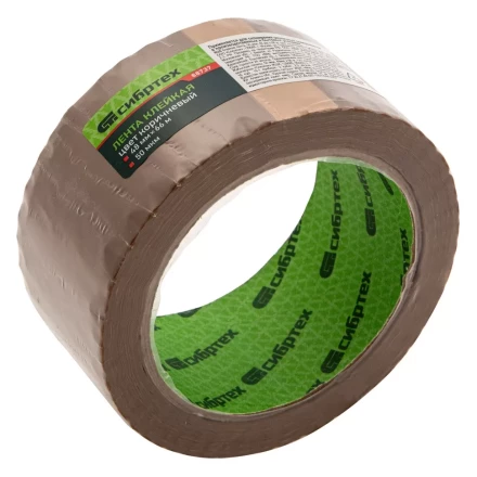 Клейкая лента, 50 мкм, 48 мм х 66 м, цвет коричневый Сибртех 88737 купить в Уфе