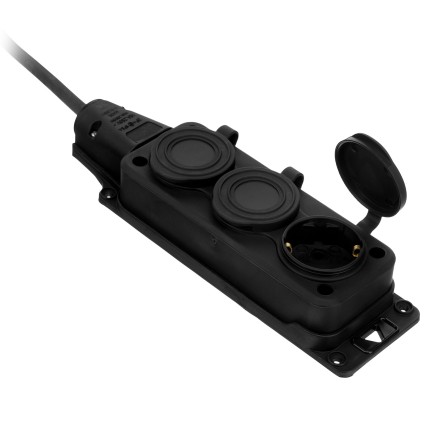Удлинитель-шнур силовой Denzel Top Series 37421, КГТТ, 10м, 3 розетки, 3 x 1,5 мм, 3 м купить в Уфе