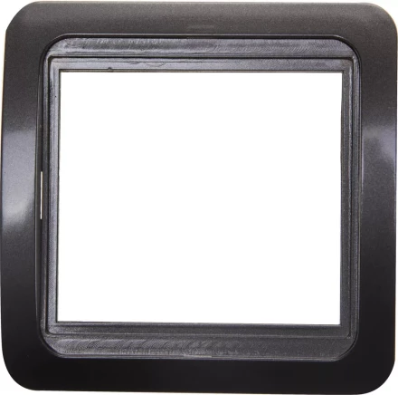 Панель СВЕТОЗАР &quot;ГАММА&quot; накладная, цвет темно-серый металлик, 1 гнездо SV-54145-DM купить в Уфе