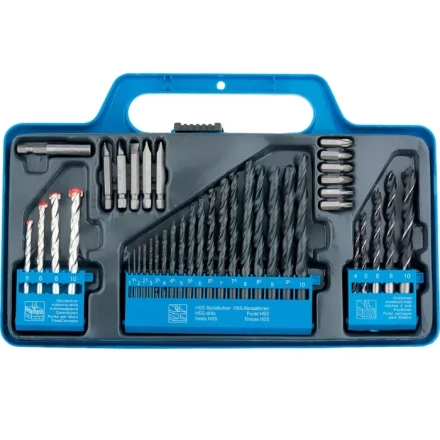 Набор сверл по бетону дереву 5-6-8-10 мм металлу 1-10 мм (через 0,5 мм) 40 предметов SPARTA 725455 купить в Уфе