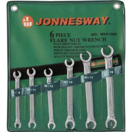 Набор ключей разрезных 8-19мм 6предметов  Jonnesway W24106S 47328 купить в Уфе