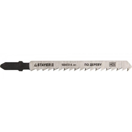 Полотна STAYER &quot;STANDARD&quot;, T101D, для эл/лобзика, HCS, по дереву, фанере, чистый рез, EU-хвост., шаг 4мм, 74мм, 2шт 159472-4_z01 купить в Уфе