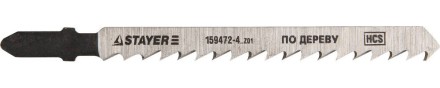Полотна STAYER &quot;STANDARD&quot;, T101D, для эл/лобзика, HCS, по дереву, фанере, чистый рез, EU-хвост., шаг 4мм, 74мм, 2шт 159472-4_z01 купить в Уфе