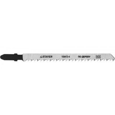 Полотна STAYER &quot;STANDARD&quot;, T301CD, для эл.лобзиков, HCS, по дереву, фанере, ДВП, ДСП, быстр точный рез, EU-хвост., 100/4мм, 2шт 159473-4 купить в Уфе