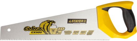 Ножовка STAYER &quot;PROFI&quot; &quot;COBRA&quot; GX900, трехгранный японский зуб, импульсная закалка, 2-х комп ручка, 9 TPI, 400мм 1514-40_z02 купить в Уфе