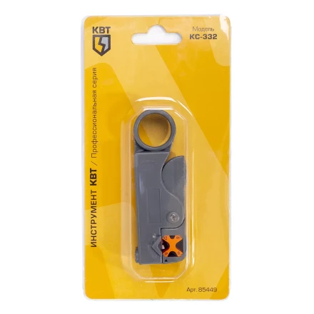 Стриппер КВТ КС-332 для снятия изоляции с коаксиального кабеля (85449) купить в Уфе