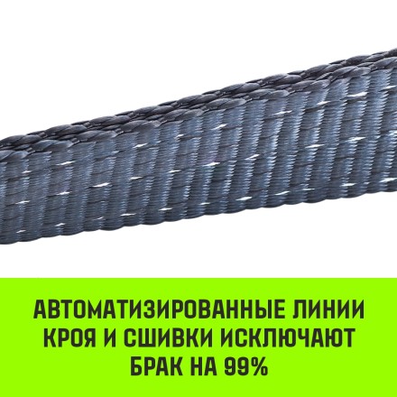 Трос буксировочный динамический HITCH PROF Лента масса авто 13т разрывная 39т 8м петля-петля (SZ071514) купить в Уфе