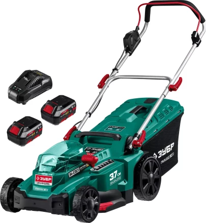 ЗУБР С1-18, 36 В, 37 см, 2х18 В АКБ (4 А·ч), бесщеточная газонокосилка (ГКЛ-3736-42) купить в Уфе