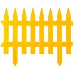 Забор декоративный GRINDA "КЛАССИКА", 28x300см, желтый 422201-Y