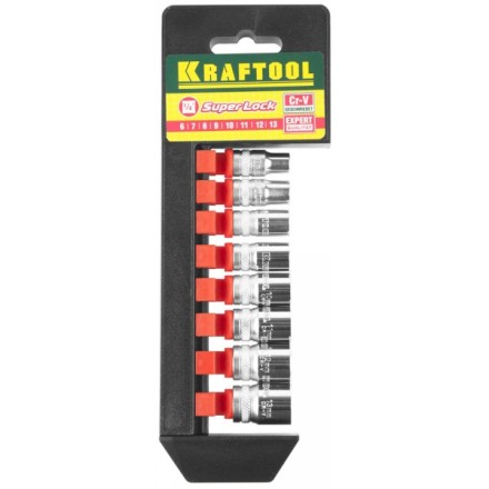 Набор KRAFTOOL &quot;EXPERT QUALITAT&quot; Торцовые головки &quot;SUPER LOCK&quot;, 1/4&quot;, 6-13мм, 8 предметов 27860-H8_z01 купить в Уфе