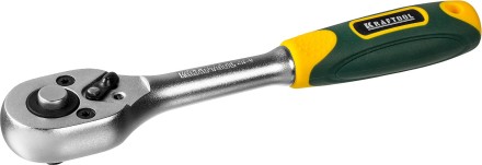 Трещотка для торцовых головок KRAFTOOL &quot;EXPERT&quot;, Сr-V сталь, 72 зубца, 1/4&quot; 27791-1/4_z02 купить в Уфе