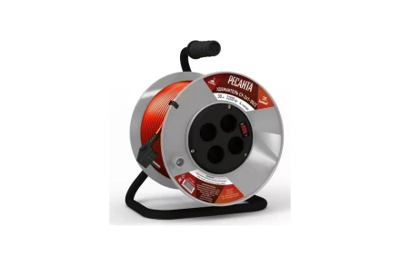 Удлинитель силовой на катушке Ресанта СУ-2х1-30/2 (с выкл., 4 розетки) 61/118/4 купить в Уфе